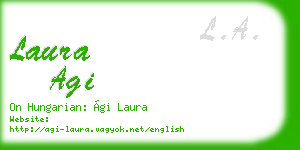 laura agi business card