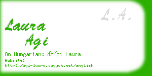 laura agi business card